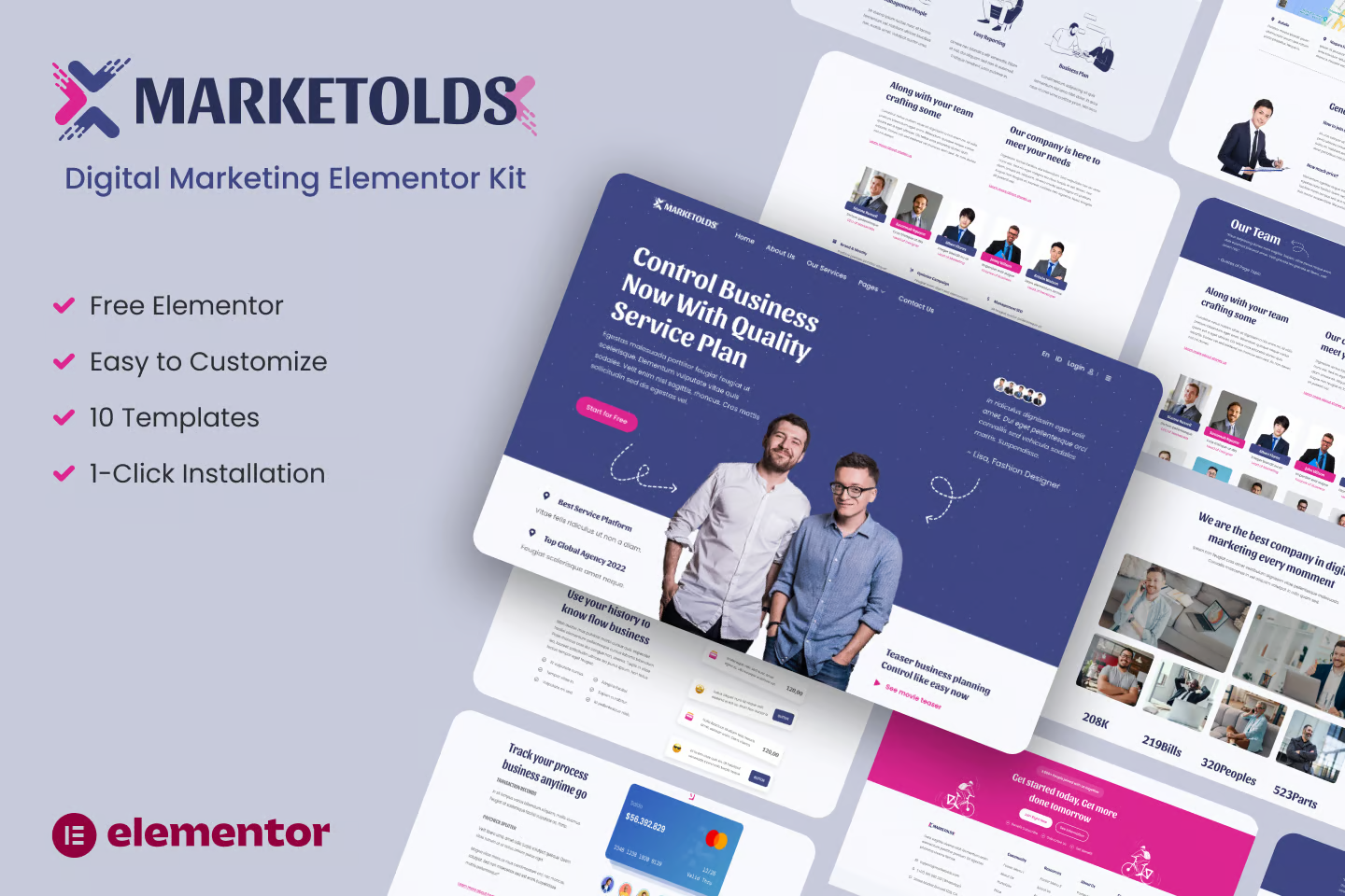 Marketolds - 数字营销 Elementor 模板包-光子波动网 | 专业WordPress修复服务，全球范围，快速响应