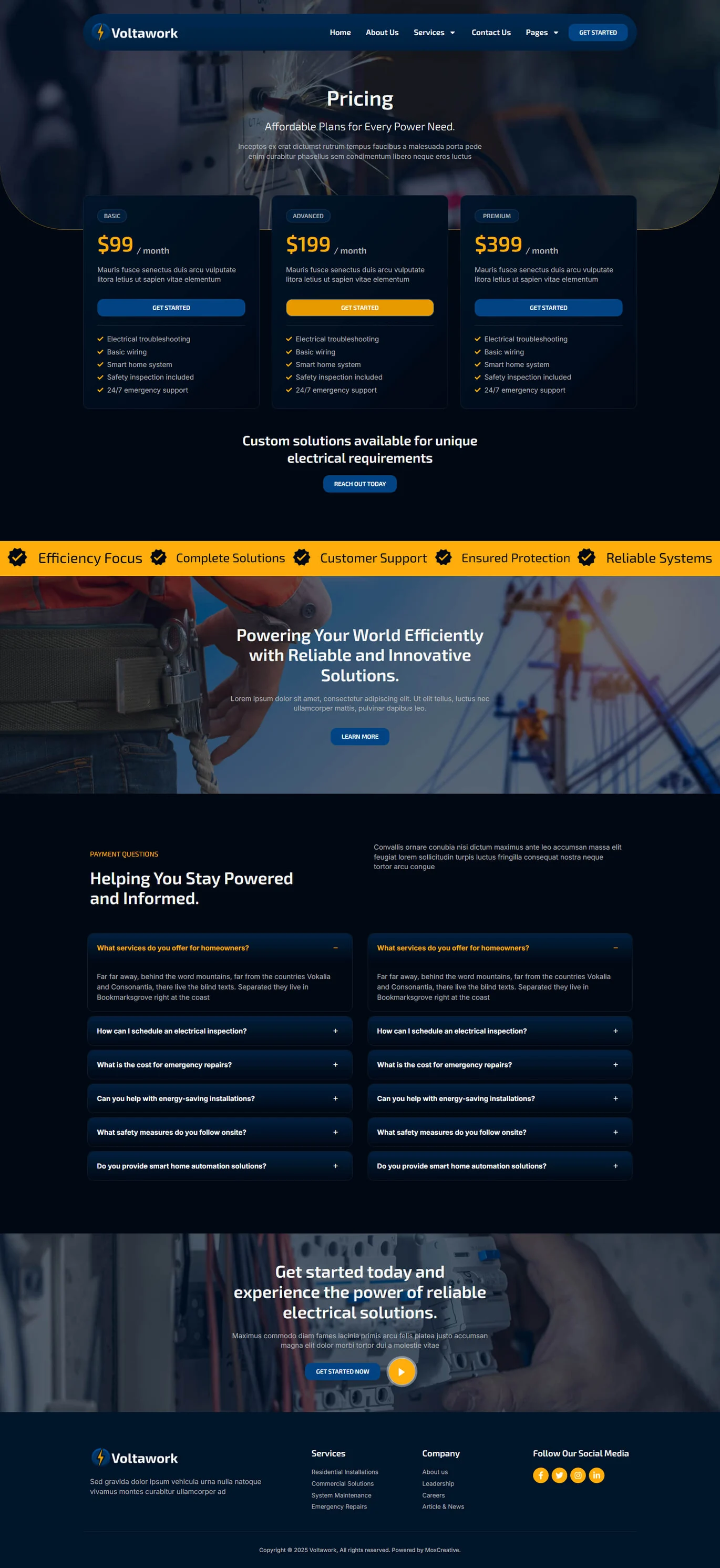 图片[1]-VoltaWork – 电气服务 Elementor 模板套件-光子波动网 | 专业WordPress修复服务，全球范围，快速响应