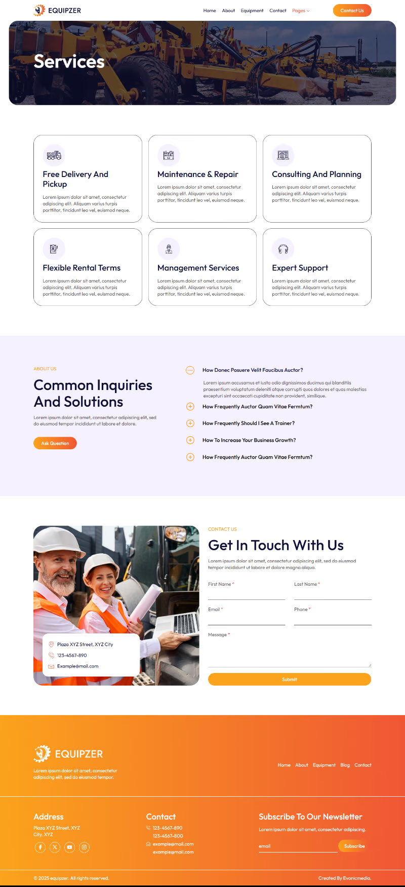 图片[3]-Equipzer – 机械与设备租赁 Elementor 模板包-光子波动网 | 专业WordPress修复服务，全球范围，快速响应