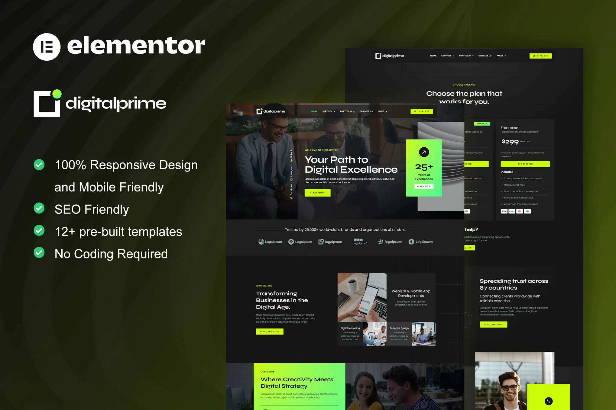 DigitalPrime - Digital Agency Elementor Template Suite - Photon Volatility Network | Servicio profesional de reparación de WordPress, alcance global, respuesta rápida