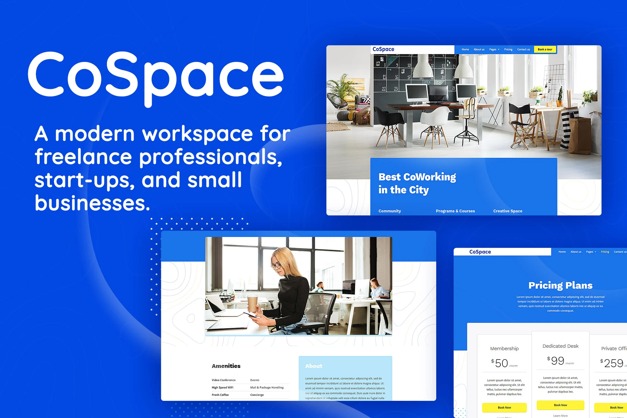 CoSpace Coworking - 现代工作空间模板套件-光子波动网 | 专业WordPress修复服务，全球范围，快速响应