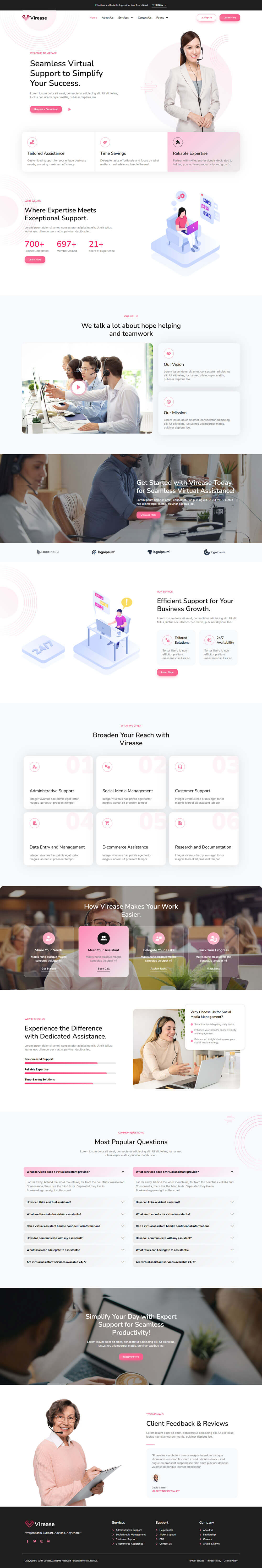 图片[1]-Virease – 虚拟助手服务 Elementor Pro 模板套件-光子波动网 | 专业WordPress修复服务，全球范围，快速响应
