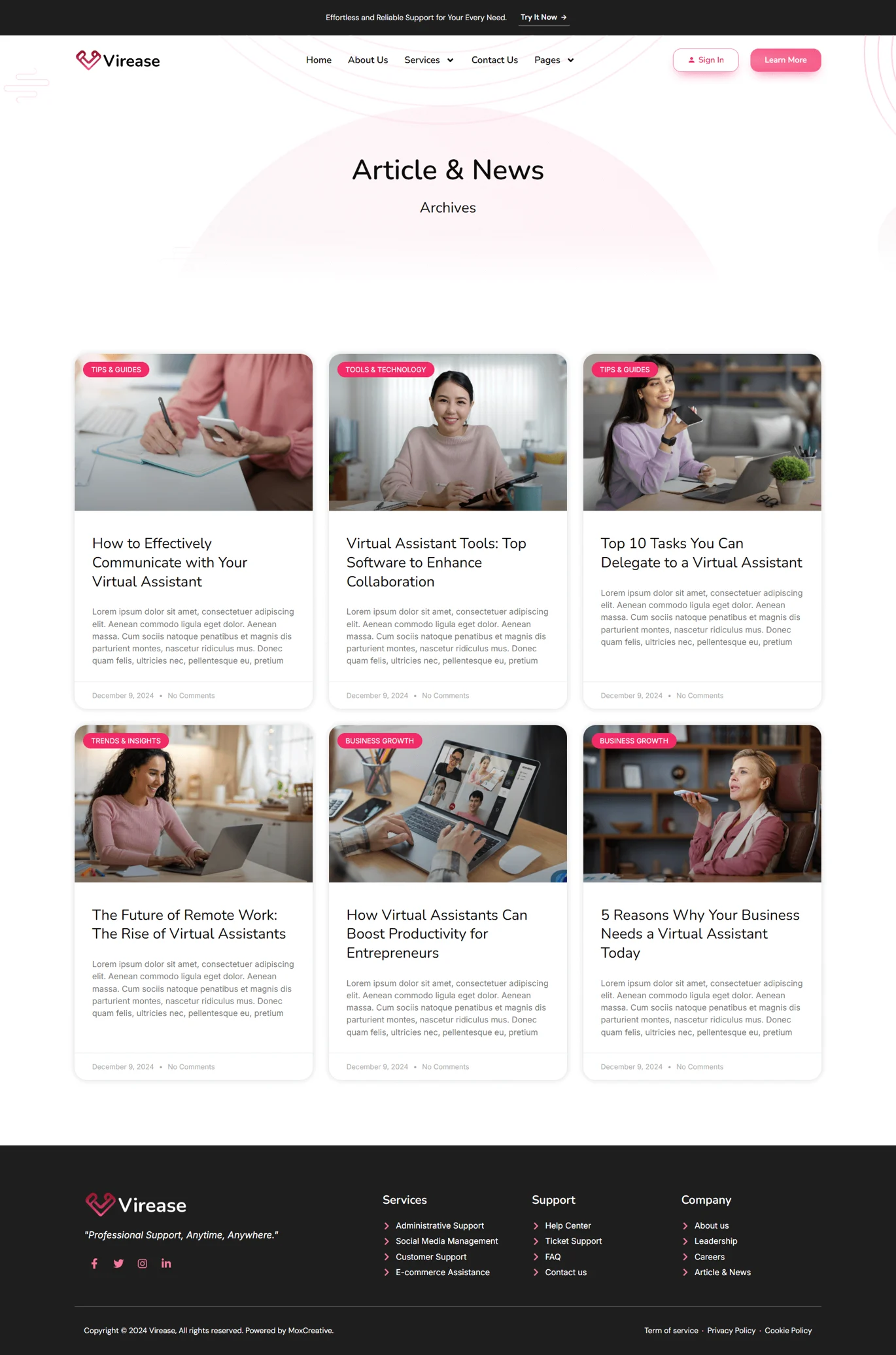 图片[2]-Virease – 虚拟助手服务 Elementor Pro 模板套件-光子波动网 | 专业WordPress修复服务，全球范围，快速响应