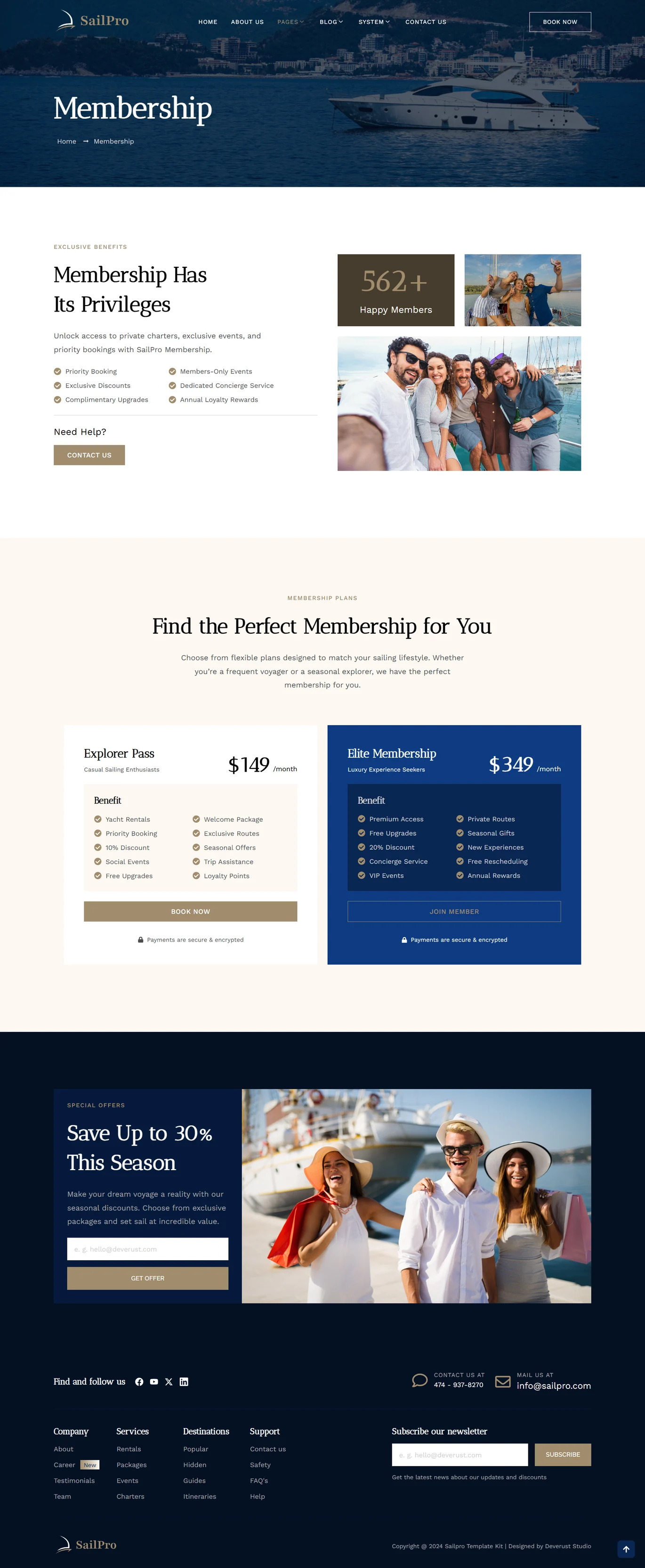 图片[1]-Sailpro – 游艇俱乐部与船只租赁 Elementor 模板套件-光子波动网 | 专业WordPress修复服务，全球范围，快速响应