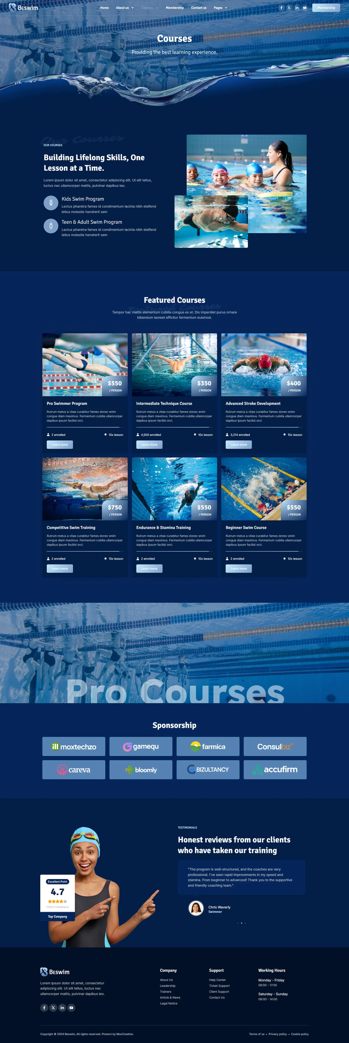 图片[1]-Beswim – 游泳课程与训练 Elementor Pro 模板套件-光子波动网 | 专业WordPress修复服务，全球范围，快速响应