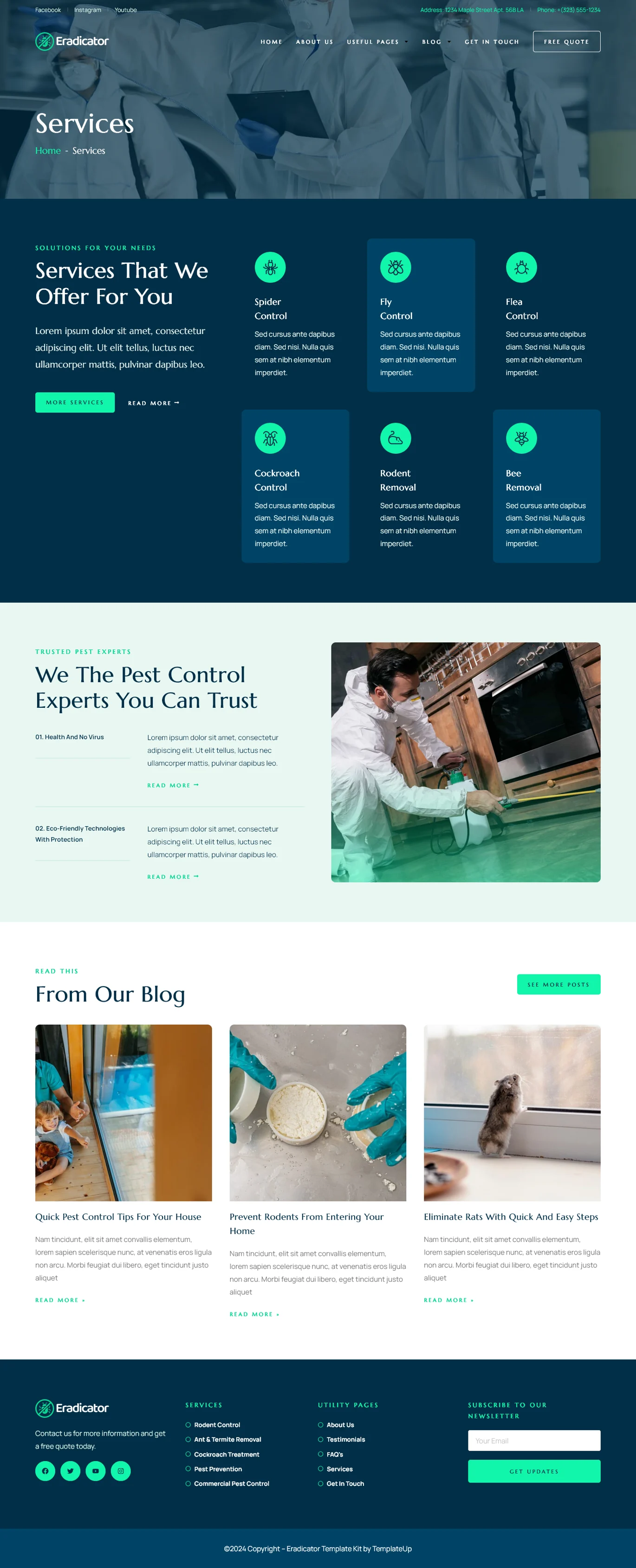 Imagen [3] - Eradicator - Servicio de control de plagas Elementor Pro Template Suite - Photon Fluctuation Network | Servicio profesional de reparación de WordPress, alcance global, respuesta rápida