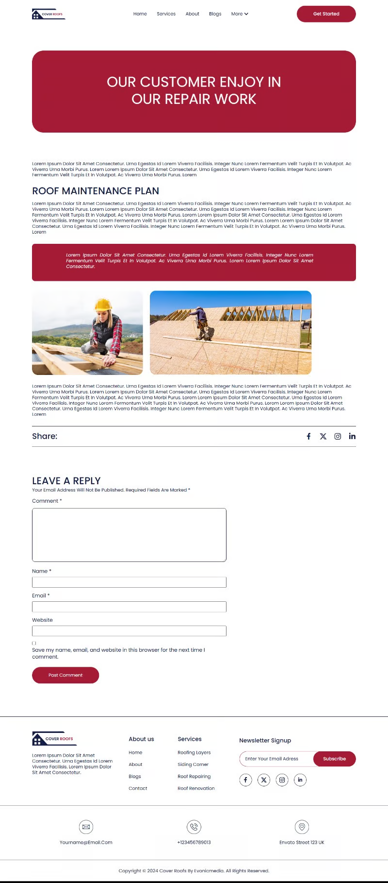 Image [2] - Coverroofs - Roofing Service Elementor Template Suite - Photon Flux Network | Professional WordPress Repair Service, Global Reach, Fast Response