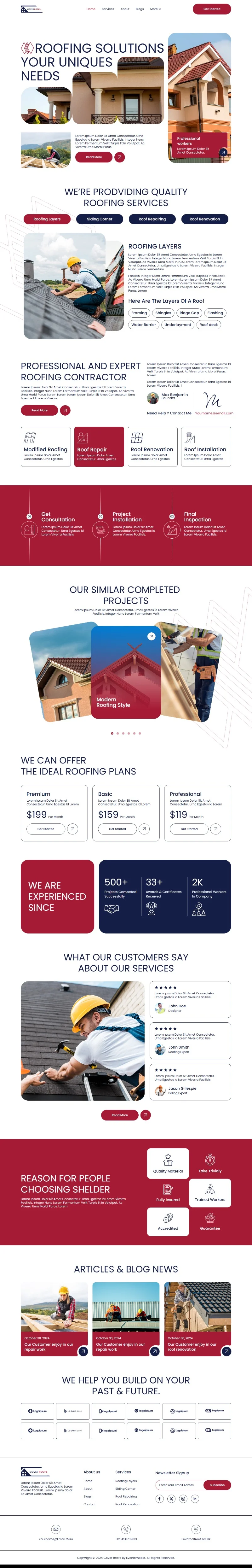 Image [1] - Coverroofs - Roofing Service Elementor Template Suite - Photon Flux Network | Professional WordPress Repair Service, Global Reach, Fast Response