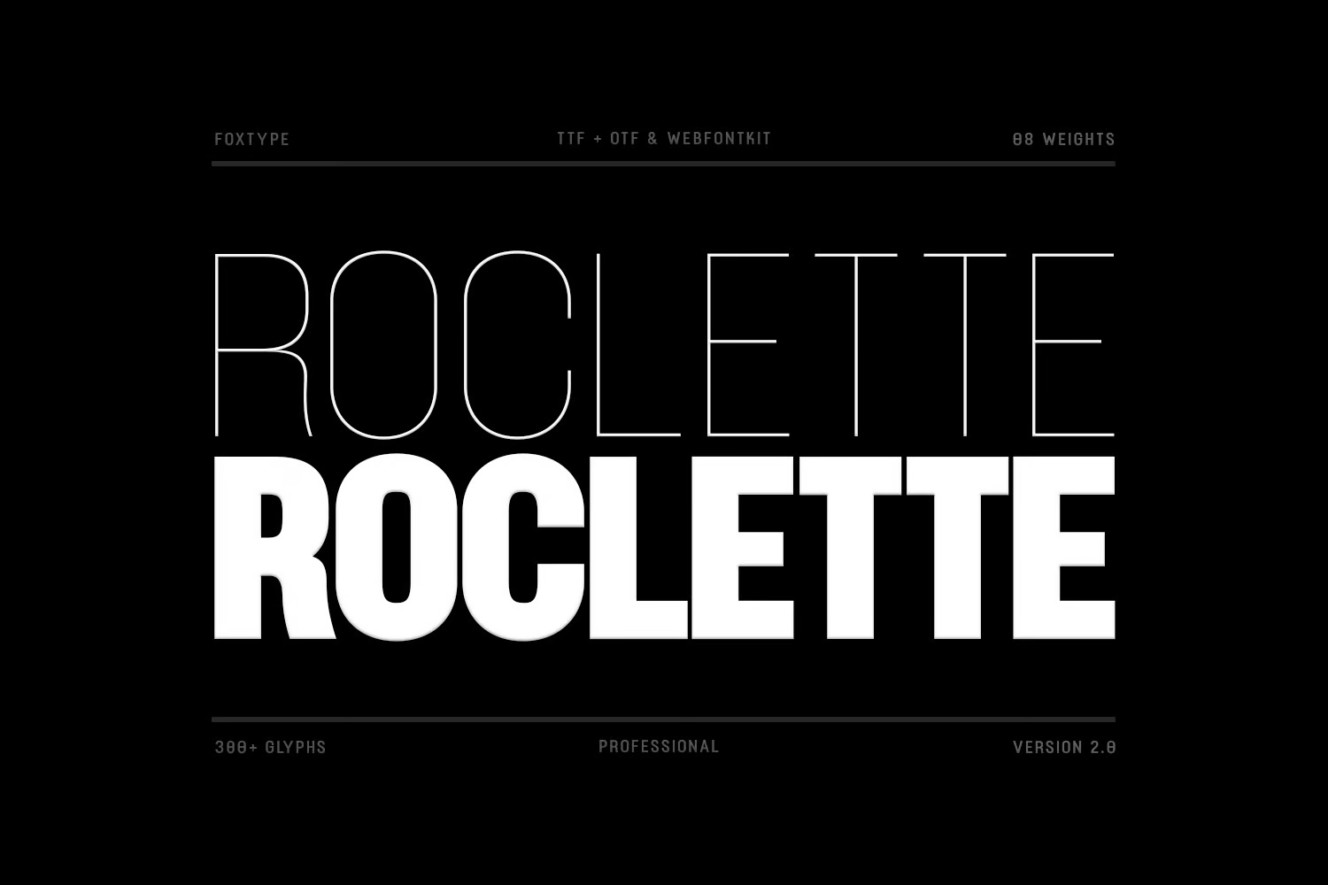 Roclette Pro Display 字体-光子波动网 | 专业WordPress修复服务,全球范围,快速响应