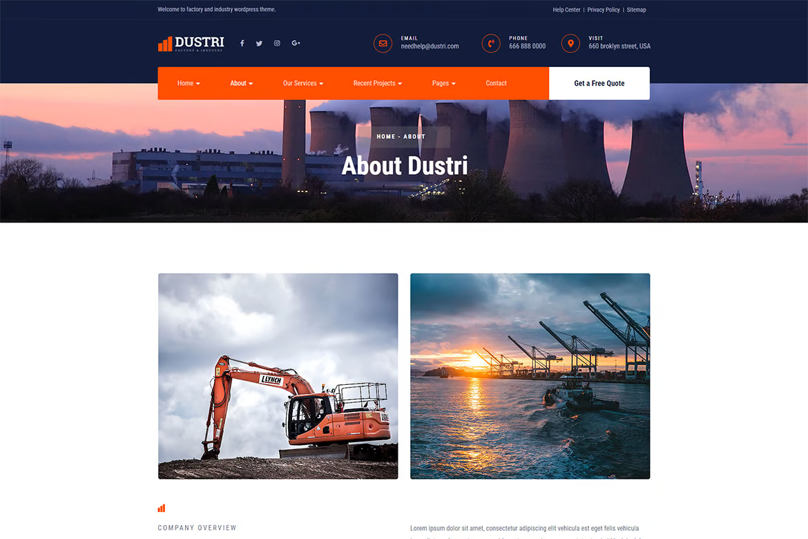 Dustri - 工厂与工业 Elementor 模板套件-光子波动网 | 专业WordPress修复服务,全球范围,快速响应