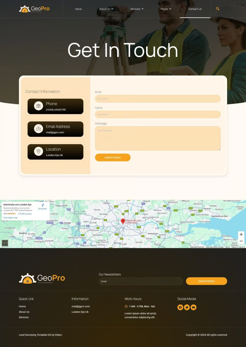 Image [3] - Geopro - Land Surveying and Digital Mapping Elementor Template Suite - Photon Flux Network | Professional WordPress repair service, global reach, fast response