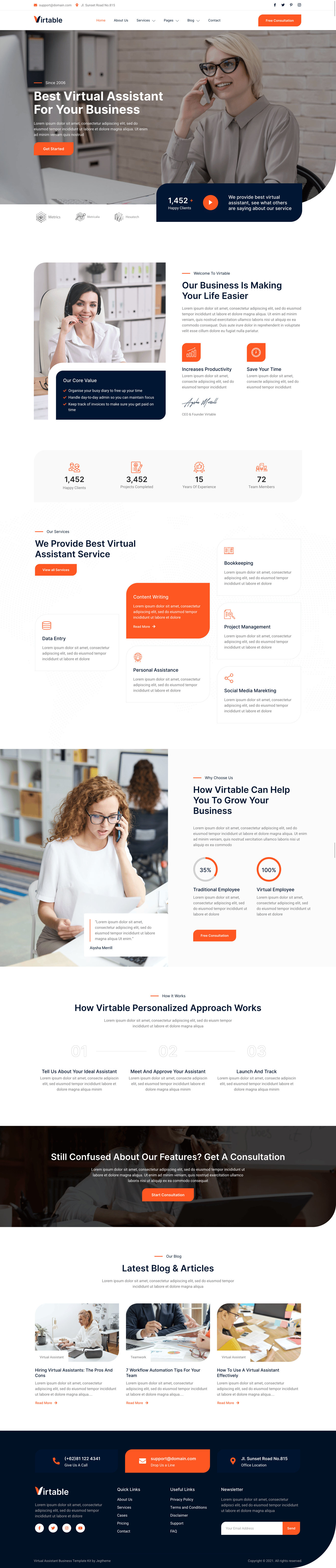 Virtable – 虚拟助手业务 Elementor 模板套件-光子波动网 | 专业WordPress修复服务,全球范围,快速响应