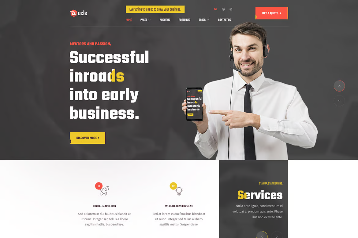 Image [1] - Docle - Digital Agency Service Template Kit - Photon Flux Network | Professional WordPress Repair Service, Worldwide, Fast Response