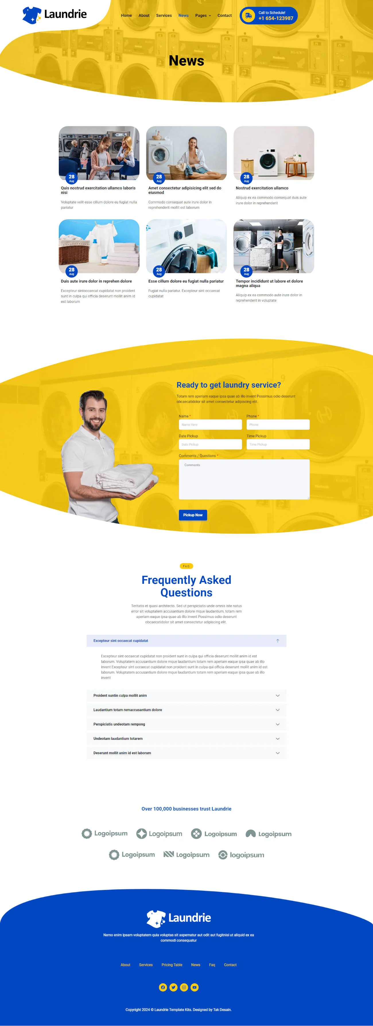 Image [2] - Laundrie - Laundry & Dry Cleaning Services Elementor Template Kit - Photon Flux.com | Servicio profesional de reparación de WordPress, alcance global, respuesta rápida