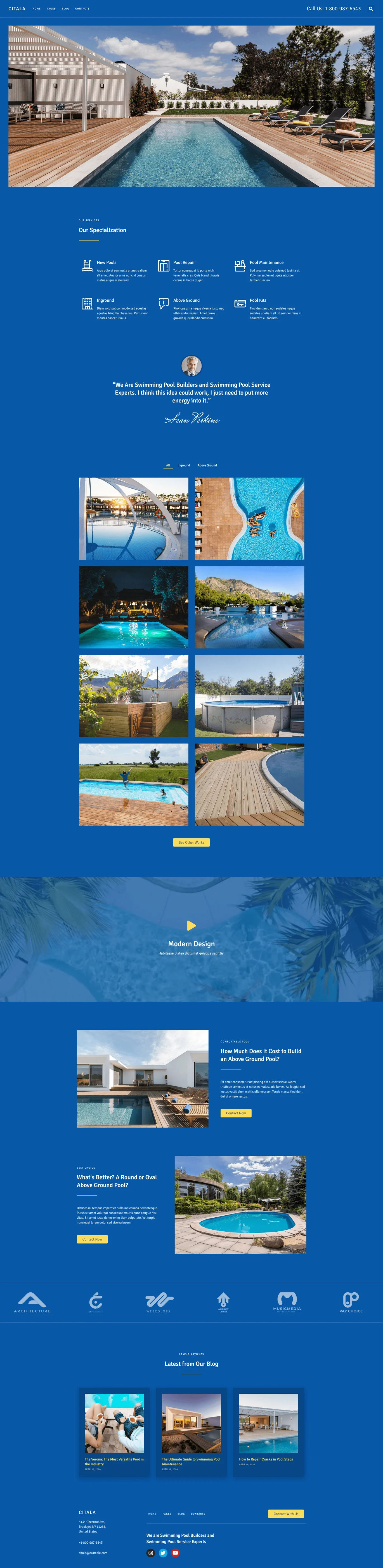 Image [3] - Citala - Swimming Pool Maintenance Company Elementor Template Kit - Photon Fluctuation Network | Professional WordPress Repair Service, Worldwide, Fast Response
