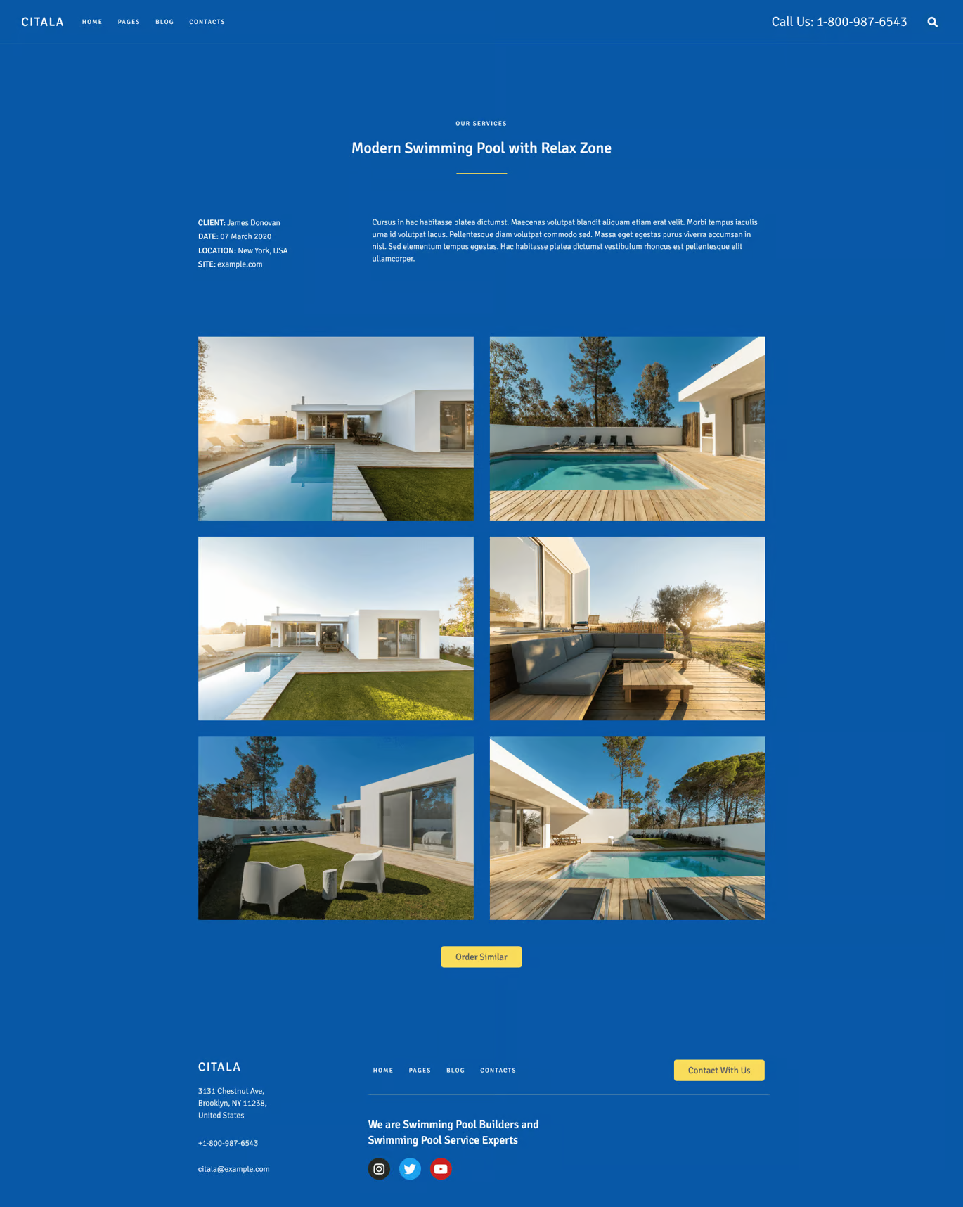 Image [2] - Citala - Swimming Pool Maintenance Company Elementor Template Kit - Photon Fluctuation Network | Professional WordPress Repair Service, Worldwide, Fast Response