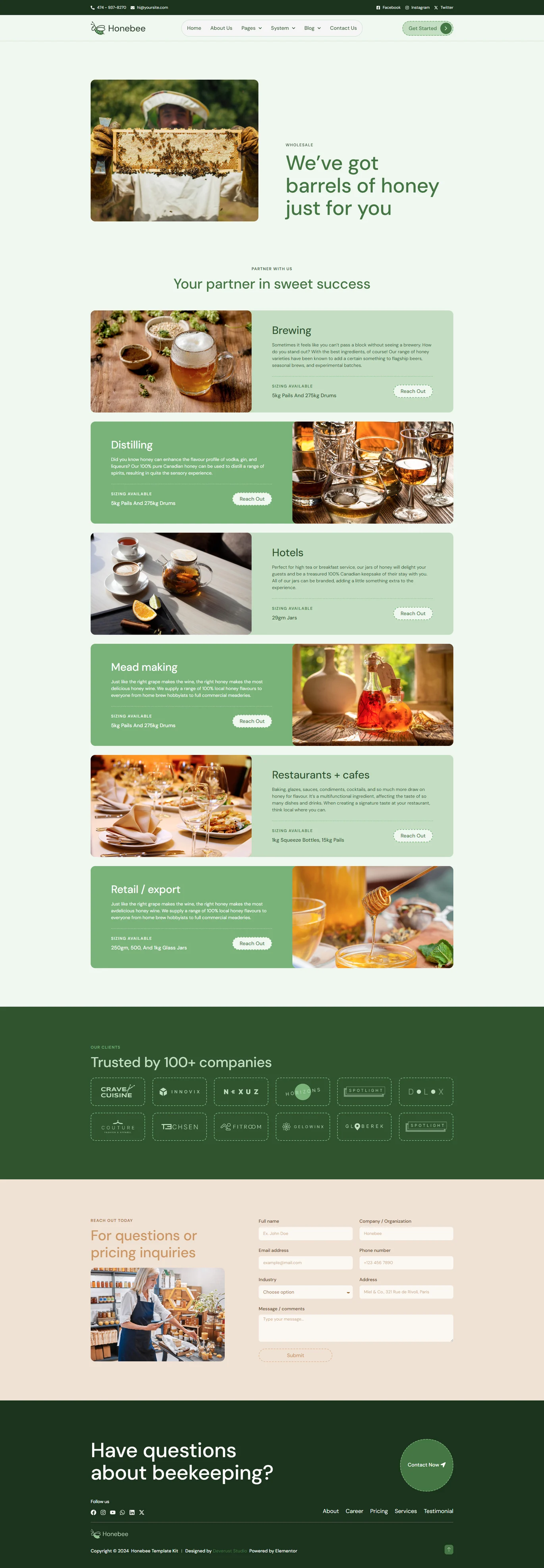 图片[1]-Honebee – 养蜂人 Elementor 模板套件-光子波动网 | 专业WordPress修复服务，全球范围，快速响应