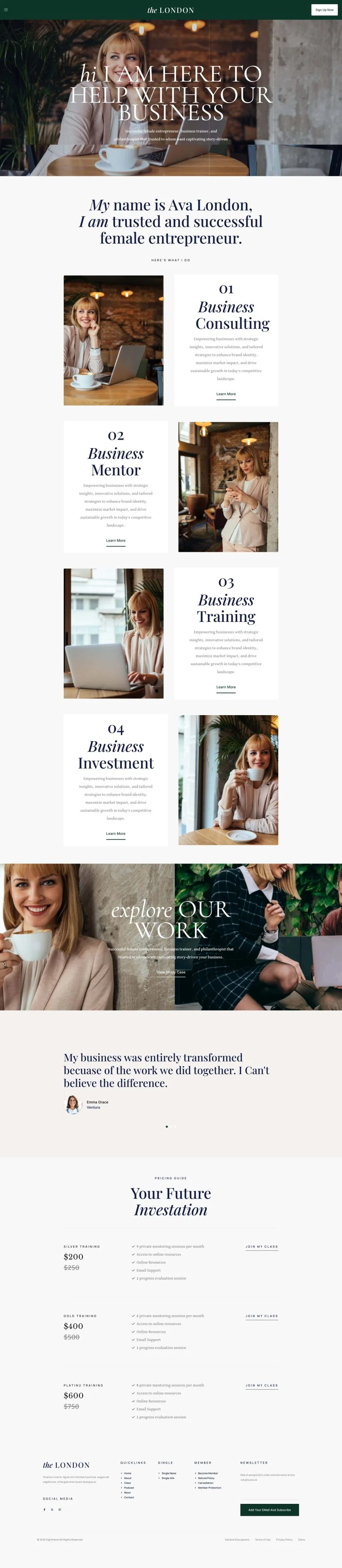 Image [2] - London - Women Business Coach Elementor Template Kit - Photon Flux.com | Professional WordPress Repair Service, Global Reach, Fast Response