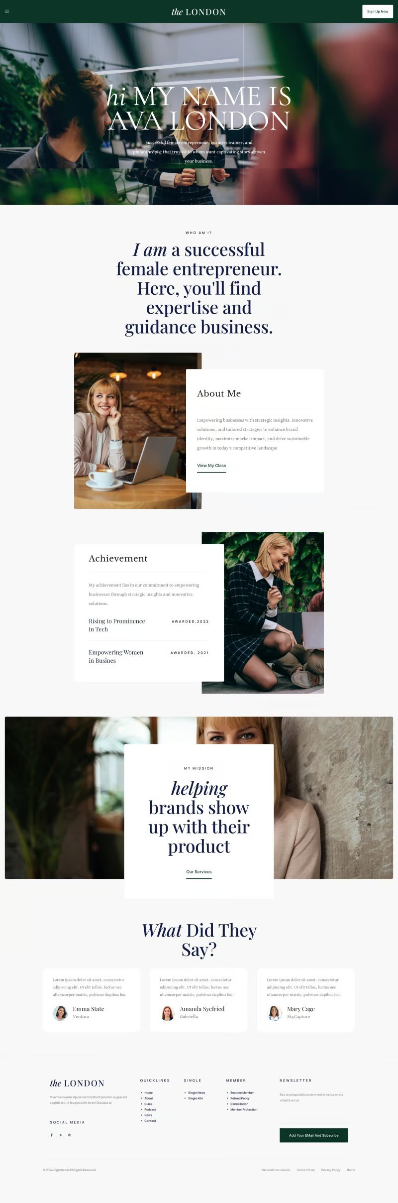 Image [1] - London - Women Business Coach Elementor Template Kit - Photon Flux Network | Professional WordPress Repair Service, Global Reach, Fast Response