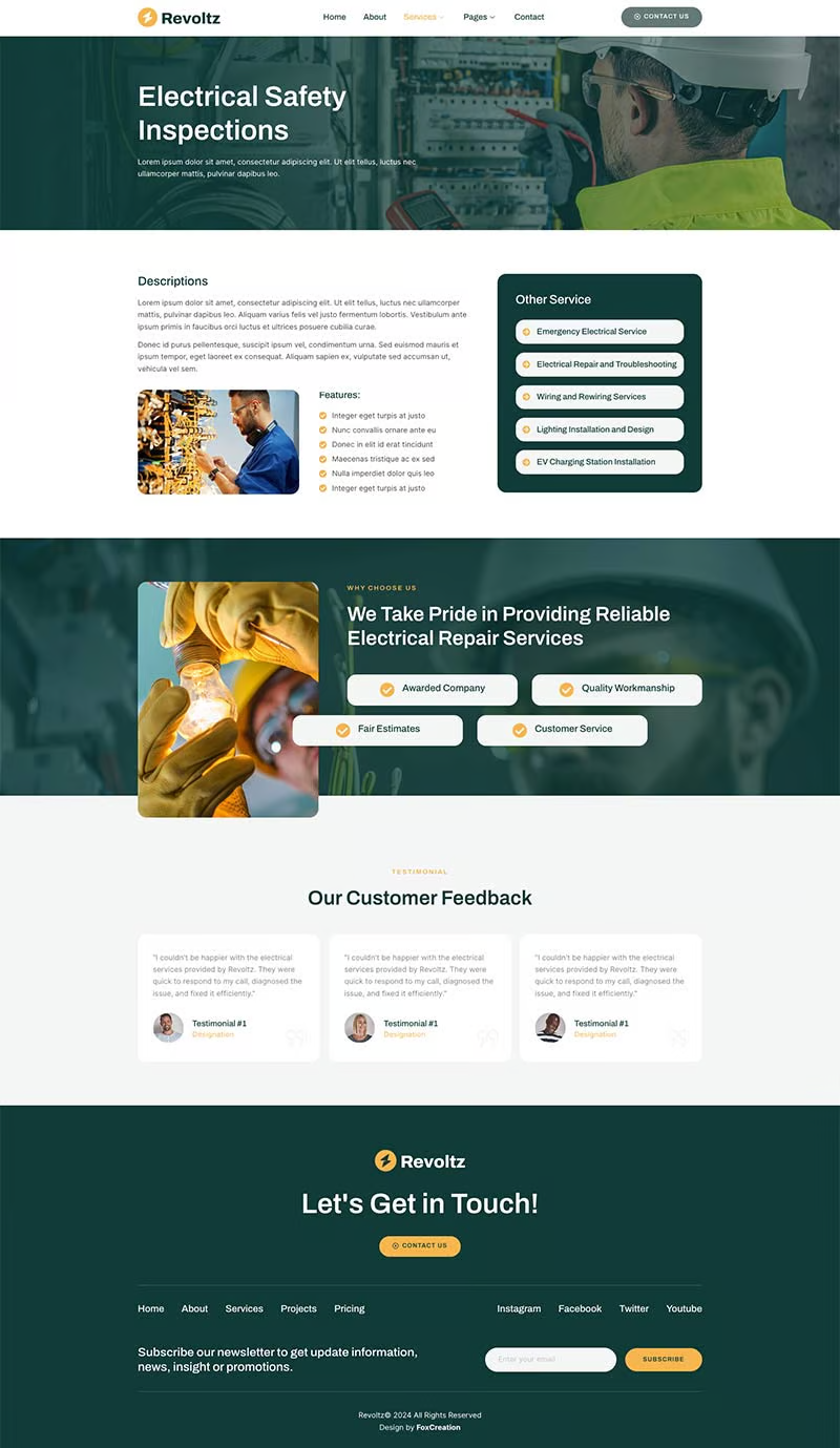 图片[3]-Revoltz – 电气安装与维修 Elementor 模板包-光子波动网 | 专业WordPress修复服务，全球范围，快速响应