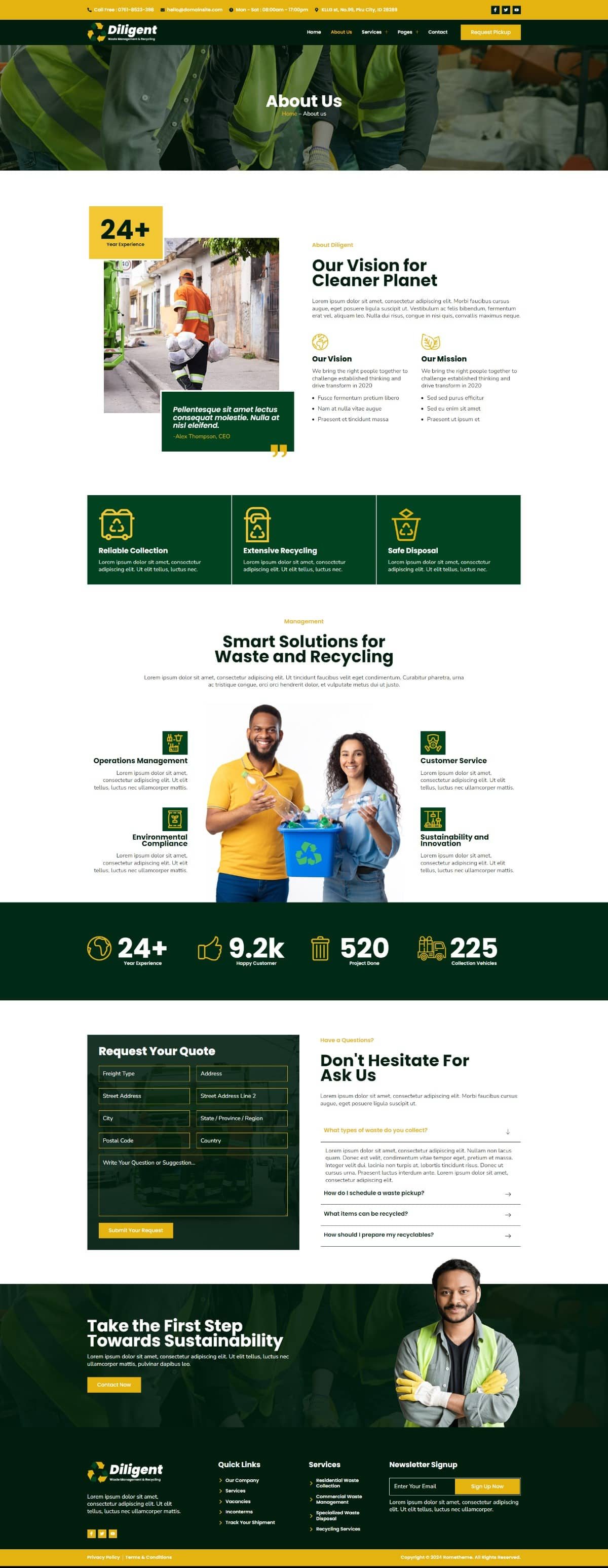Imagen [3] - Diligent - Waste Management and Recycling Company Elementor Template Pack - Photon Flux | Servicio profesional de reparación de WordPress, alcance global, respuesta rápida