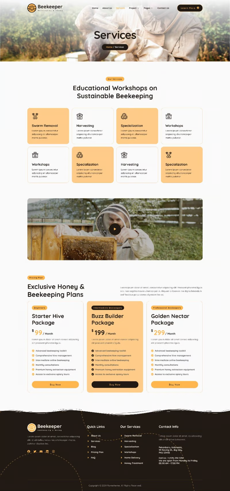 Image [1] - Beekeeper - Beekeeping & Honey Elementor Template Pack - Photon Flux Network | Professional WordPress Repair Service, Global Reach, Fast Response