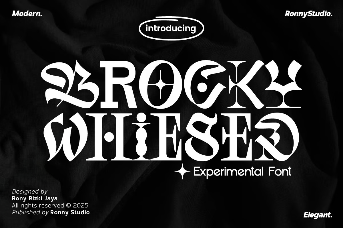 Brocky Whiesed - Fuentes de Estilo Experimental - photonwaves.com | Servicio Profesional de Reparación de WordPress, Alcance Global, Respuesta Rápida