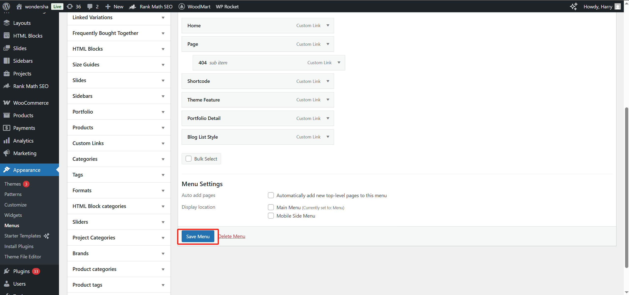 图片[11]-如何在 WordPress 中编辑和自定义 WoodMart 主题的菜单