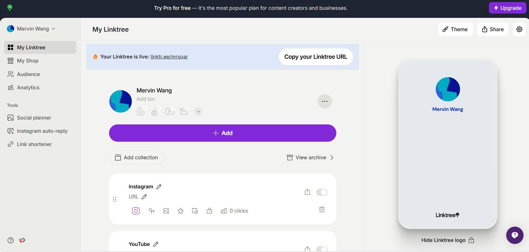 图片[7]-Linktree：社交媒体管理神器，轻松集成多个链接！