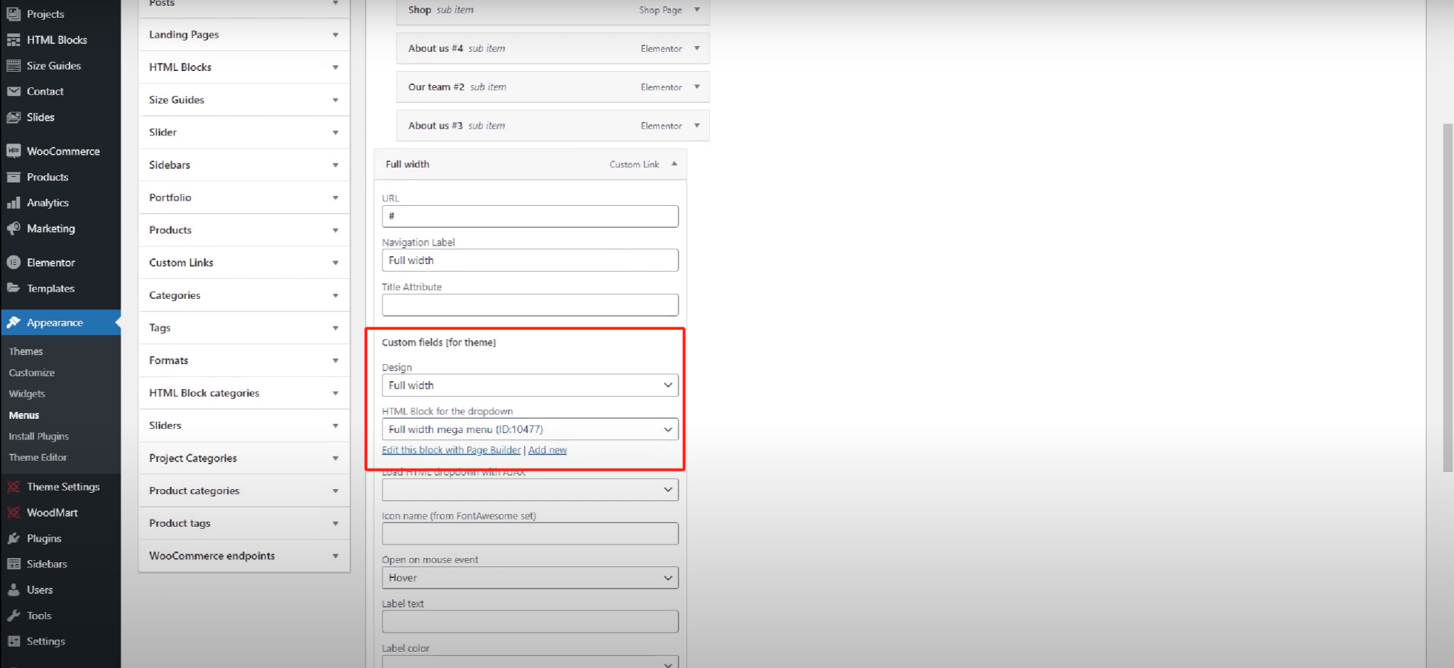 图片[7]-如何使用 Elementor 构建器和 WoodMart 主题创建超级菜单