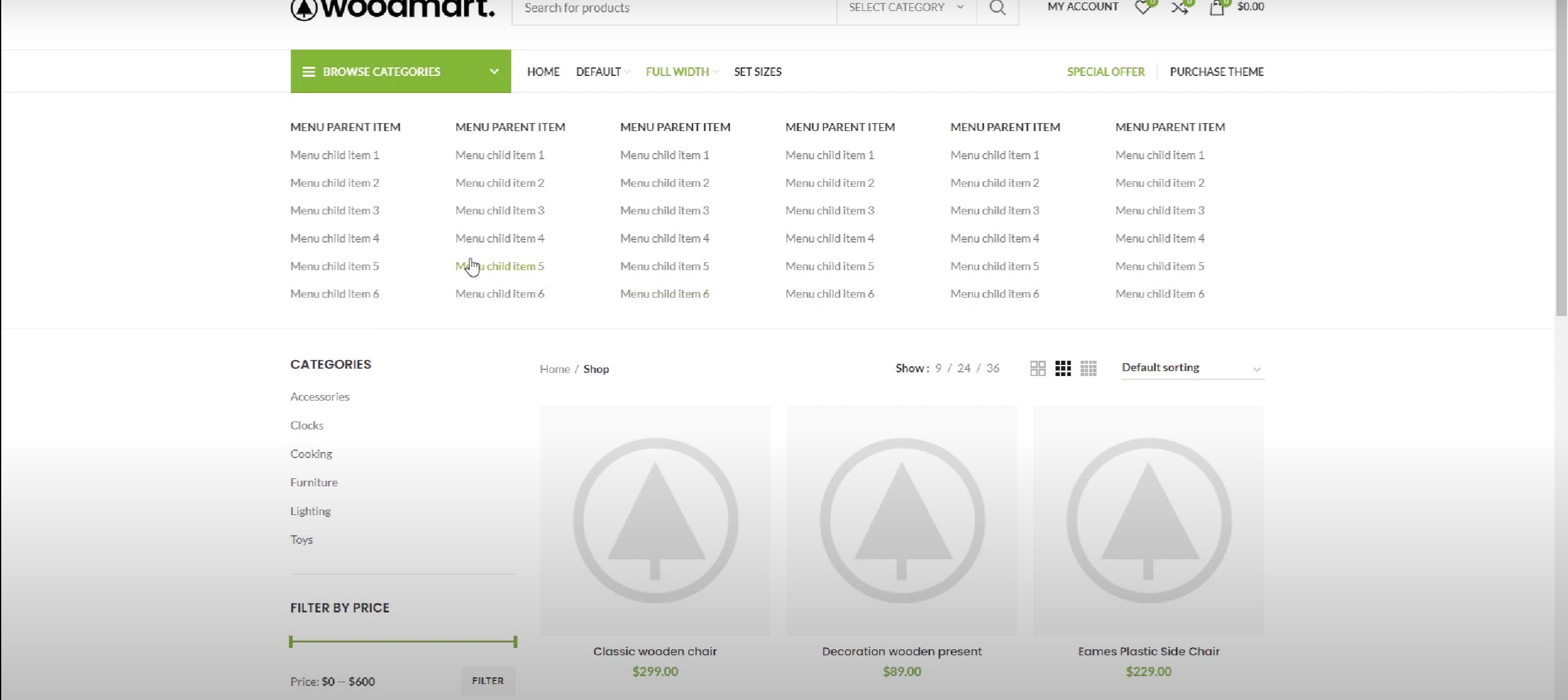 图片[8]-如何使用 Elementor 构建器和 WoodMart 主题创建超级菜单