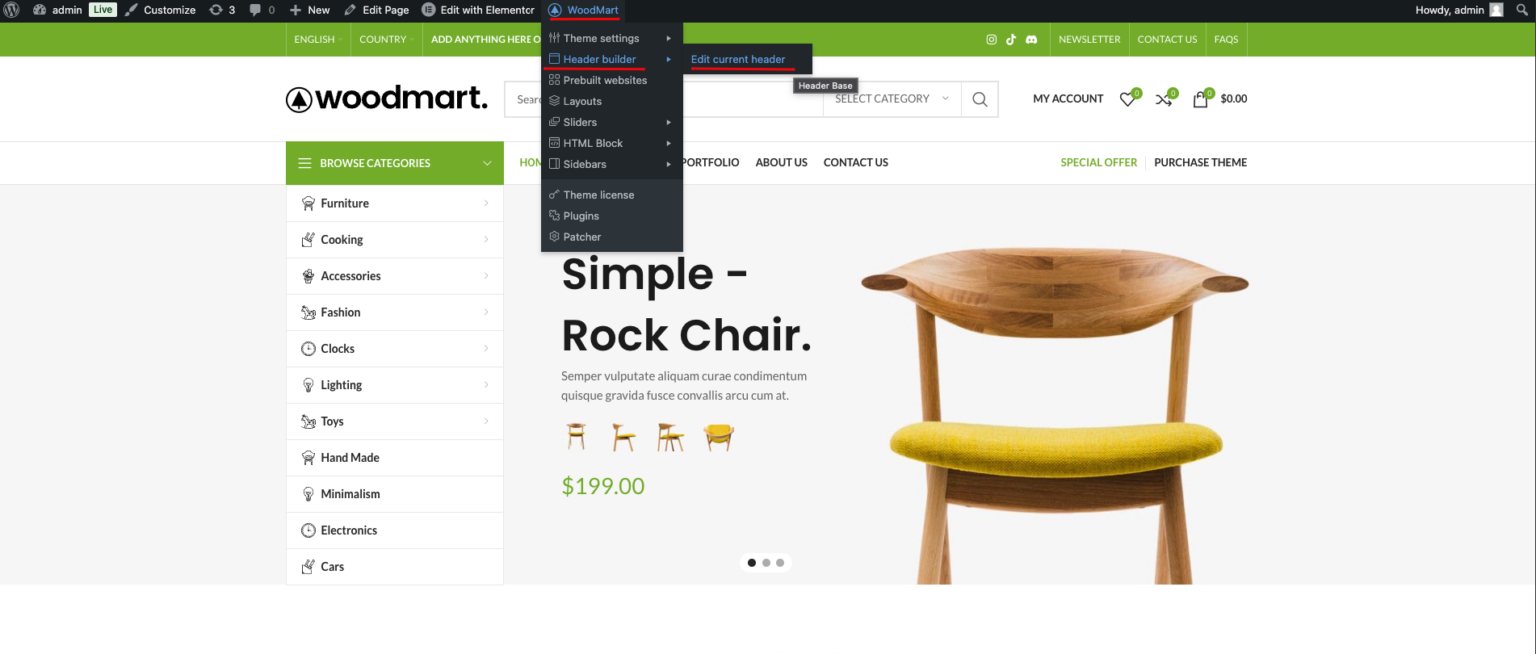 画像[3] - WoodMartテーマヘッダービルダーを使用してウェブサイトのヘッダーを作成し、カスタマイズする方法