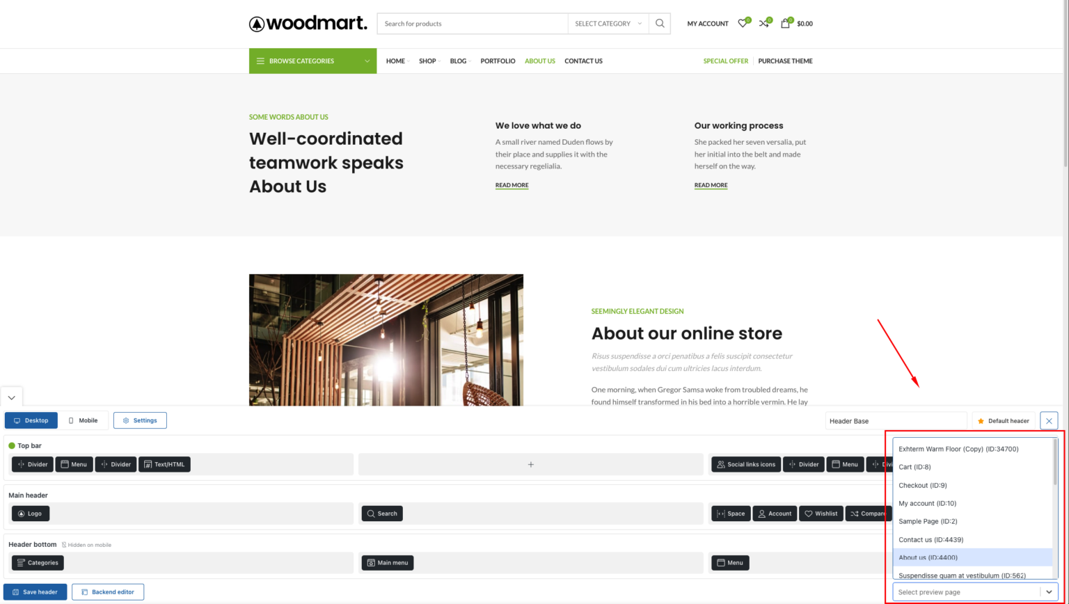 画像[5] - WoodMartテーマヘッダービルダーを使用してウェブサイトのヘッダーを作成し、カスタマイズする方法