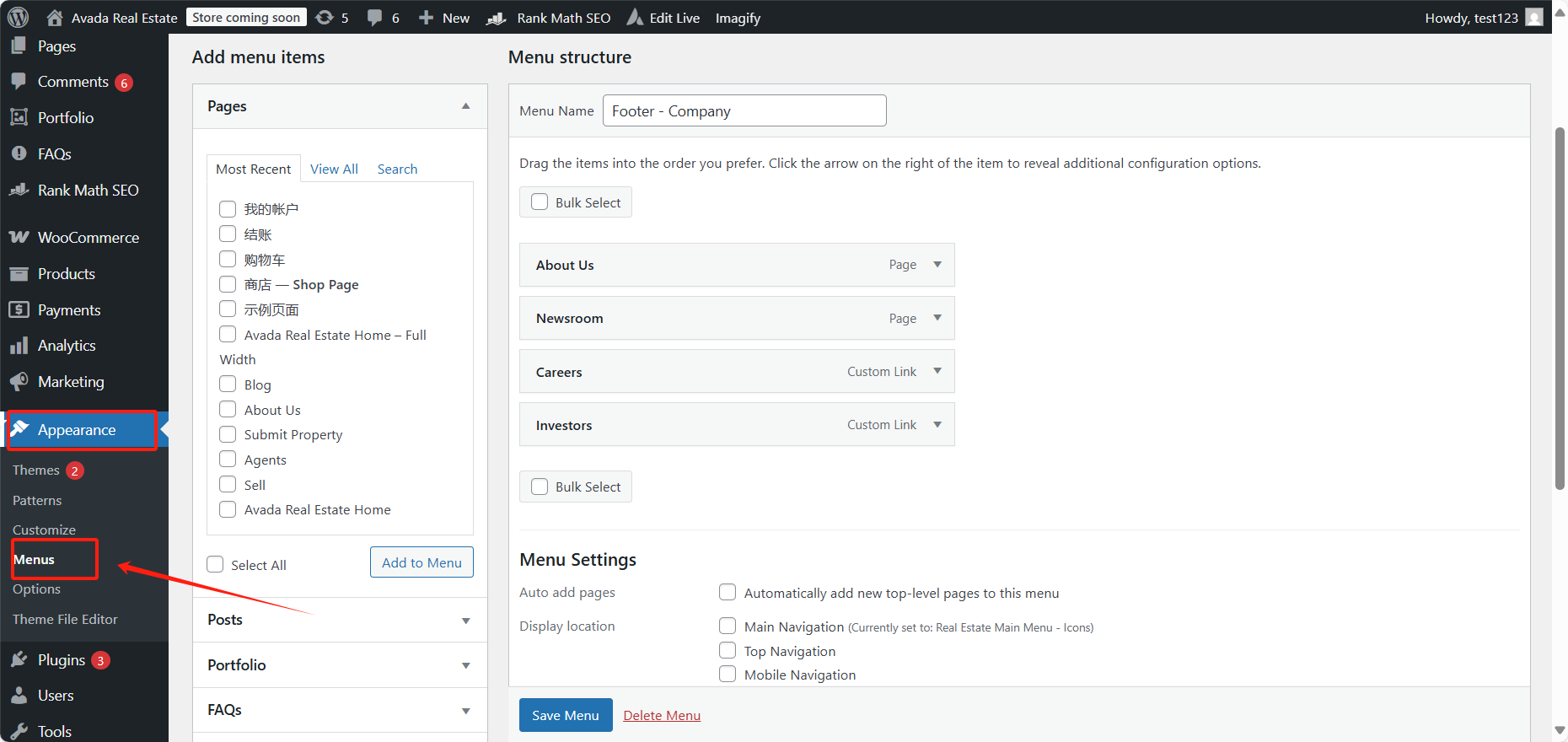 图片[3]-Avada主题教程：如何在Avada主题上设置导航菜单和超级菜单