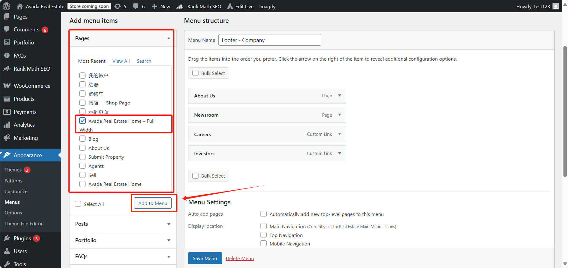 图片[4]-Avada主题教程：如何在Avada主题上设置导航菜单和超级菜单