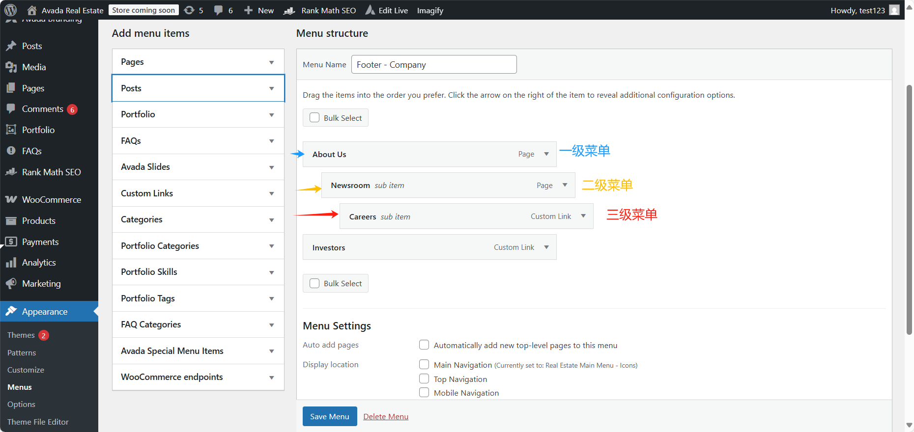 图片[7]-Avada主题教程：如何在Avada主题上设置导航菜单和超级菜单