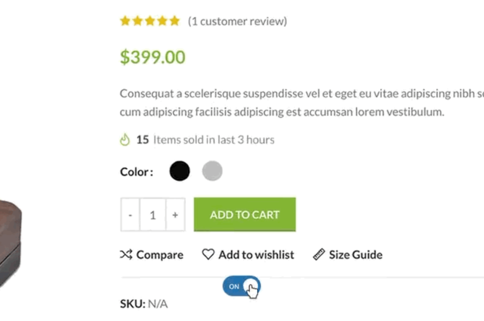 Imagen [4] - Una completa introducción a las tres principales mejoras del tema WoodMart: recuento de visitantes, recuento de ventas y barra de progreso del inventario.