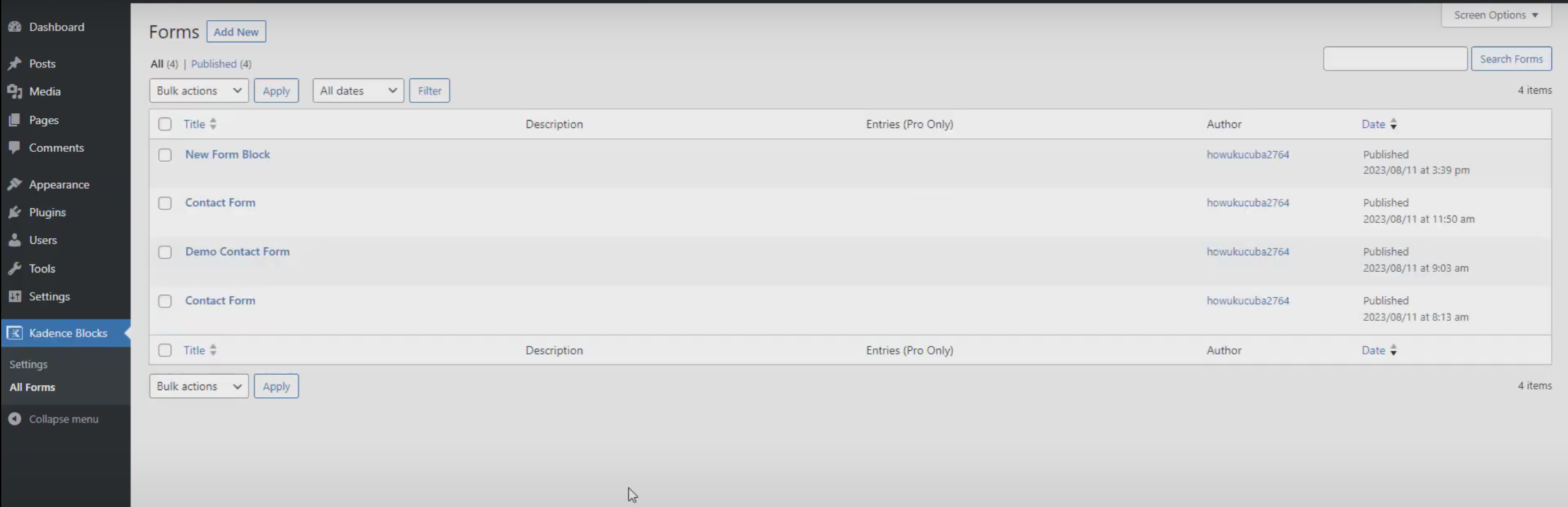 Imagen [2] - Cómo crear formularios profesionales en WordPress con Kadence Blocks Advanced Form Blocks