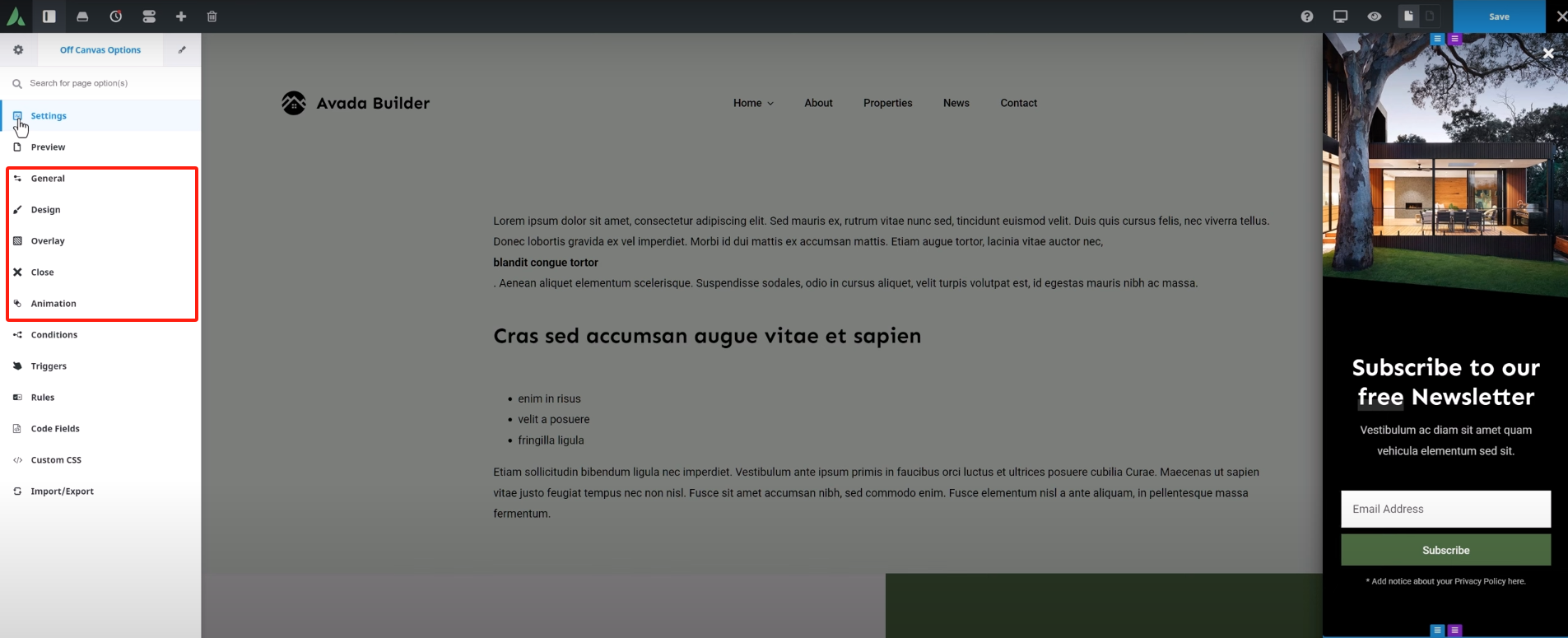 图片[6]-彻底掌握Avada Off Canvas面板！打造弹窗、侧边栏菜单和滑动条一步到位