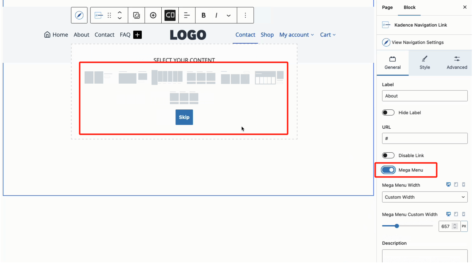 Image [12]-Kadence Advanced Navigation Complete Tutorial: Submenu and Mega Menu Layout and Styling