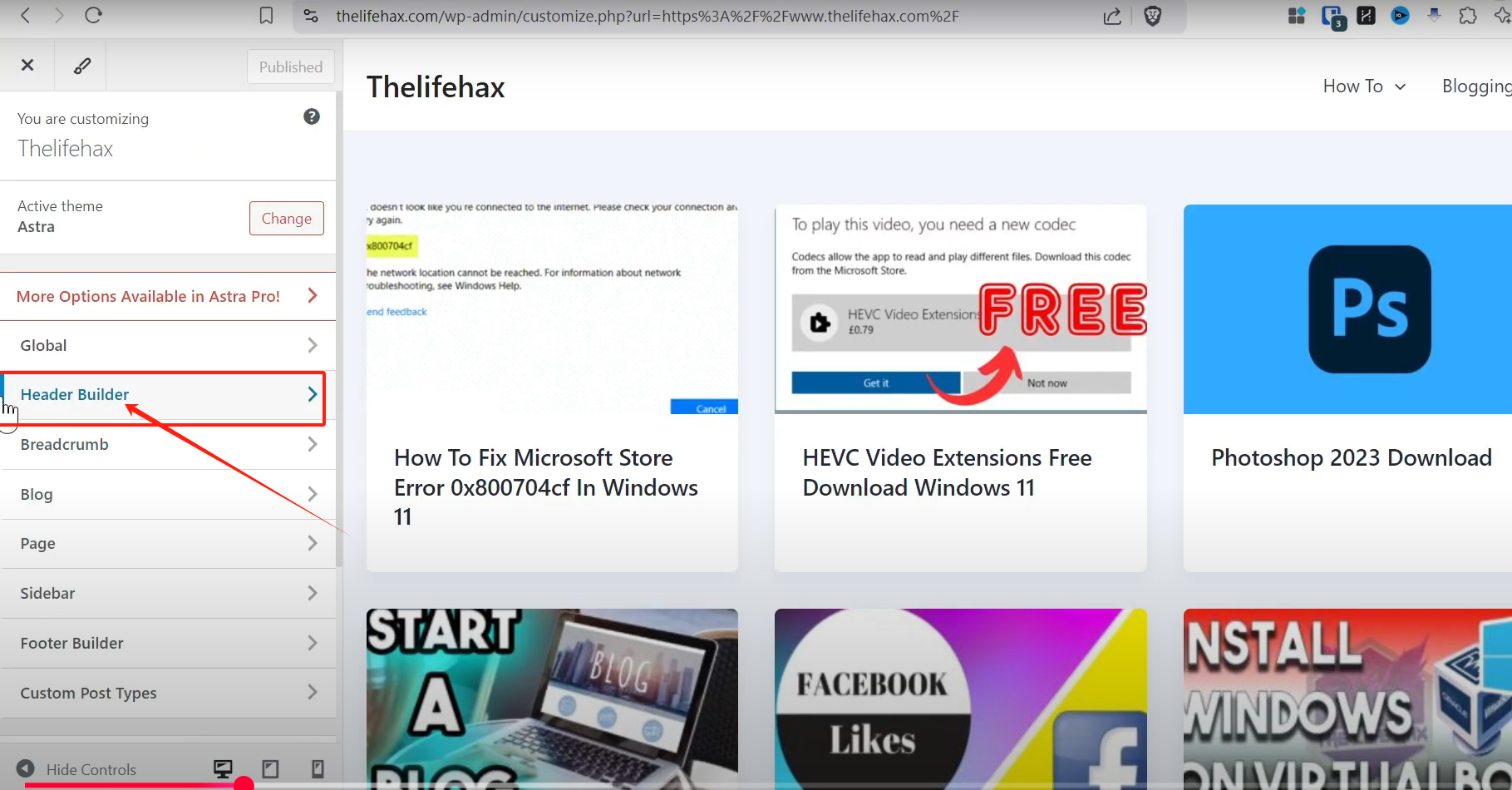 Image [4]-Tutoriel sur le thème Astra : Comment ajouter une barre de recherche sur le thème Astra pour accélérer la recherche du contenu du site !