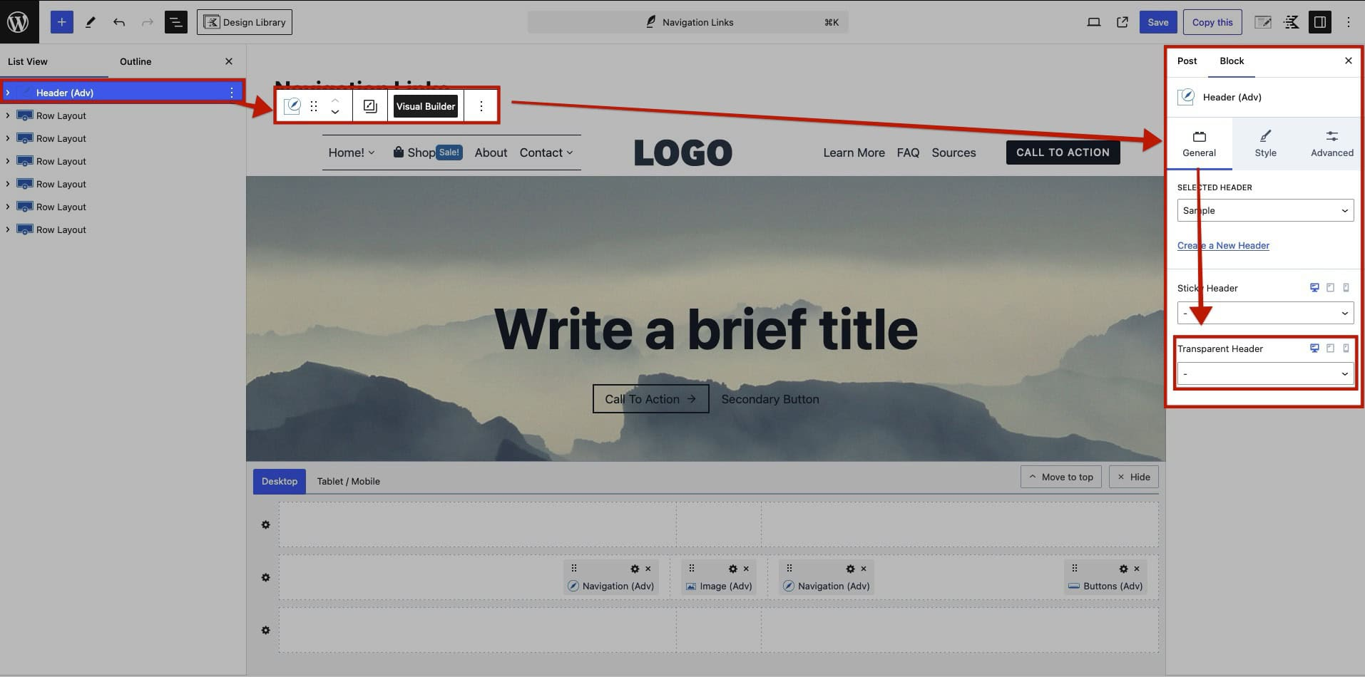 画像[7]-Kadenceチュートリアル：スティッキー＆トランスペアレント・ヘッダー実装完全ガイド