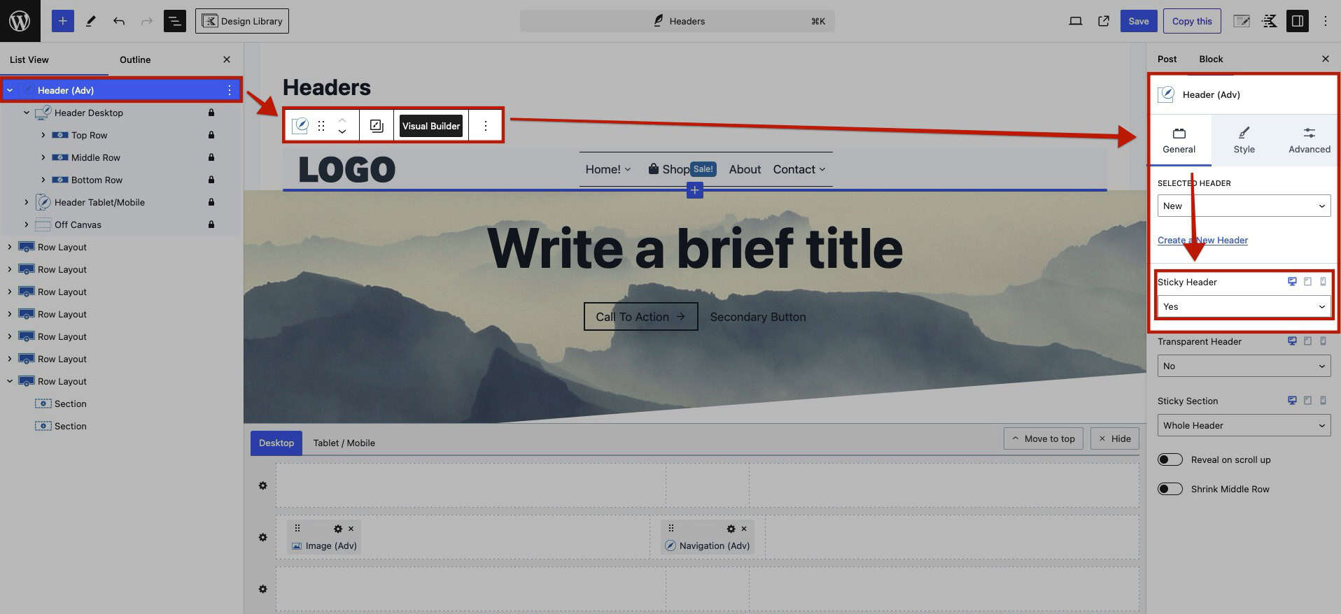 画像[12]-Kadenceチュートリアル：スティッキー＆トランスペアレント・ヘッダー実装完全ガイド