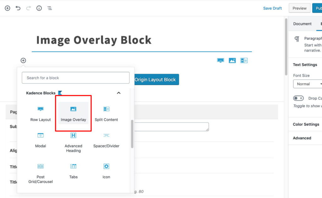 Imagen [2]-Kadence Bloques Bloque de superposición de imágenes Guía de uso completa