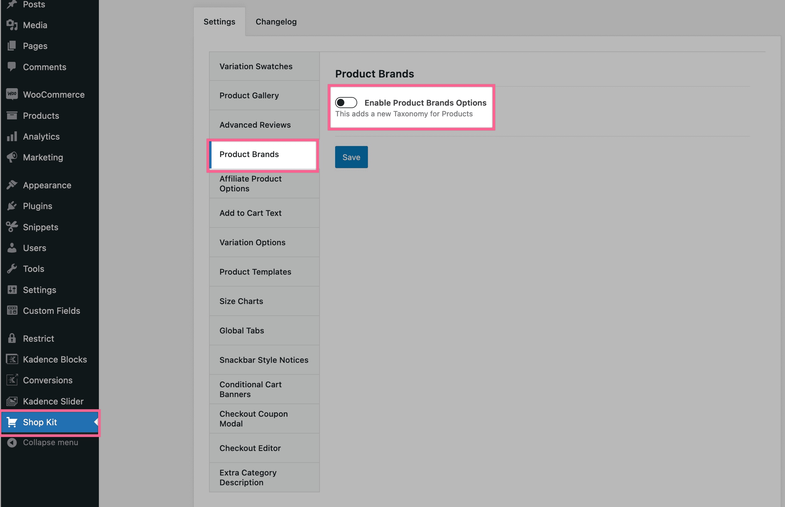 Imagen [13]-Kadence Shop Kit Galería de imágenes y funciones de marca Guía del usuario