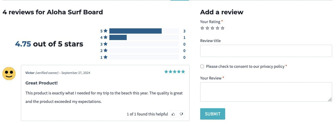 Image [2] - Kadence Shop Kit Advanced Review Feature: Optimizing the WooCommerce Product Rating System