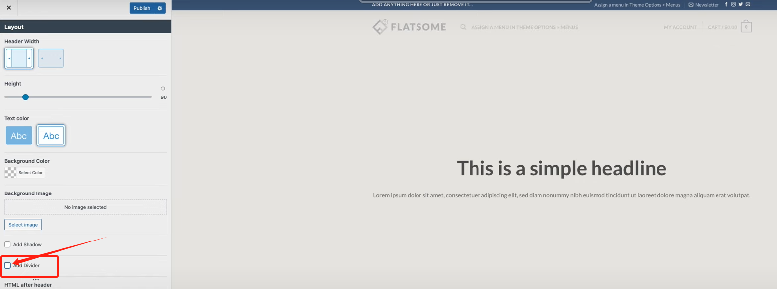 图片[5]-Flatsome主题教程：如何使用 Flatsome 主题创建浮动框架页眉