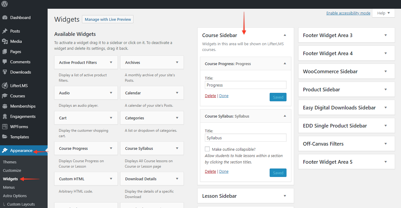 Imagen [9]-Astra Free Theme con LifterLMS para crear detalles del diseño de la página del curso