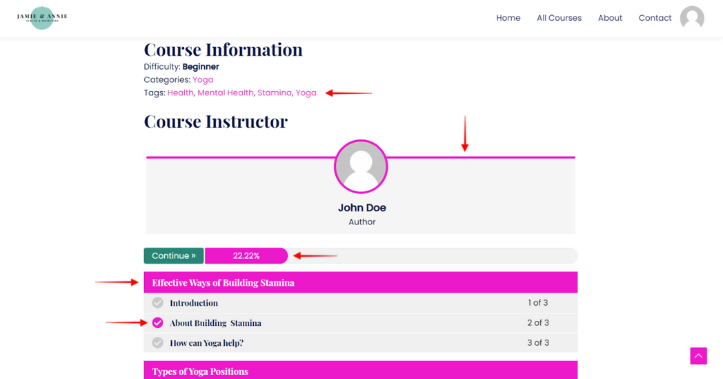 Imagen [13]-Astra Free Theme con LifterLMS para crear detalles del diseño de la página del curso