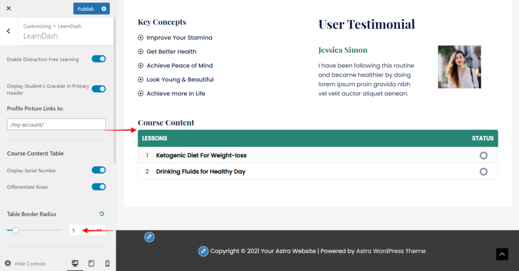 Image [14]- Thème gratuit Astra avec intégration de LearnDash : Créer rapidement des pages de cours en ligne professionnels